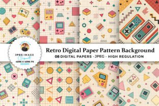 Retro Digital Paper Pattern Background Graphic by sagorarts · Creative ...