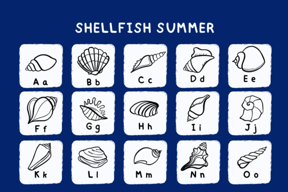 Shellfish Summer Font PNG with transparent background - Preview 5
