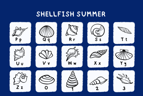 Shellfish Summer Font PNG with transparent background - Preview 6