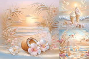 Summer Beach Sunset Digital Papers Graphic by Color Studio · Creative ...