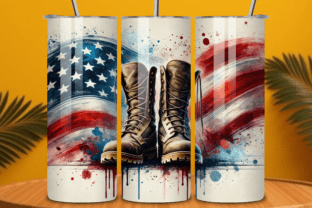 USA Military Boots Tumbler Wrap PNG Graphic by Digital Panda · Creative ...