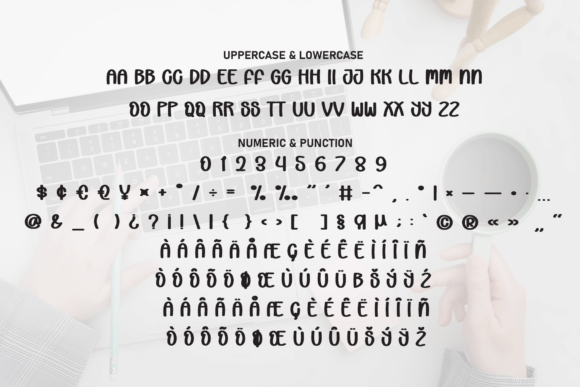 Digital Designer Font PNG with transparent background - Preview 6