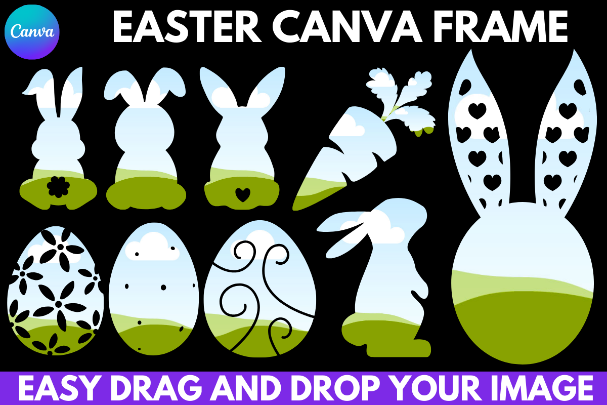 Easter Canva Frame Bundle