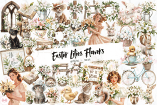 Easter Lilies Flowers Clipart Graphic by Markicha Art · Creative Fabrica