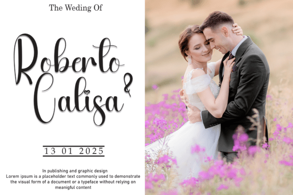 Love Blooming Font PNG with transparent background - Preview 1