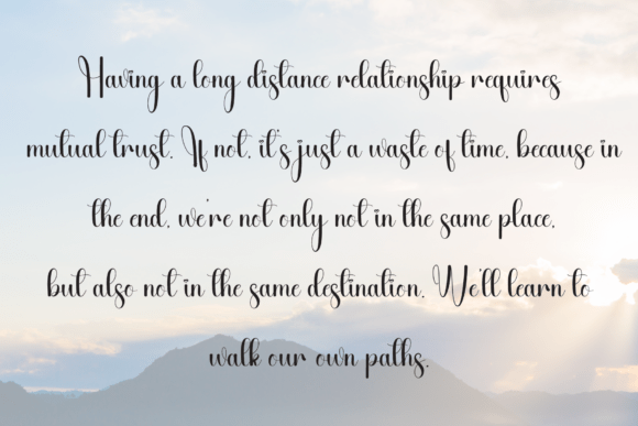 Love Blooming Font PNG with transparent background - Preview 5