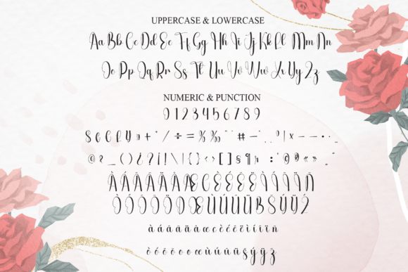 Love Blooming Font PNG with transparent background - Preview 6