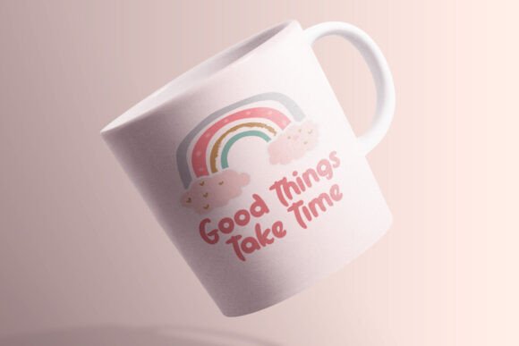 Lucky Rainbow Font PNG with transparent background - Preview 3