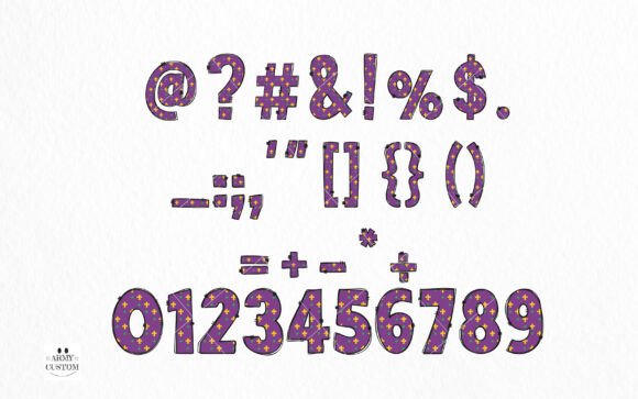 Mardi Gras Fleur De Lis Font PNG with transparent background - Preview 3