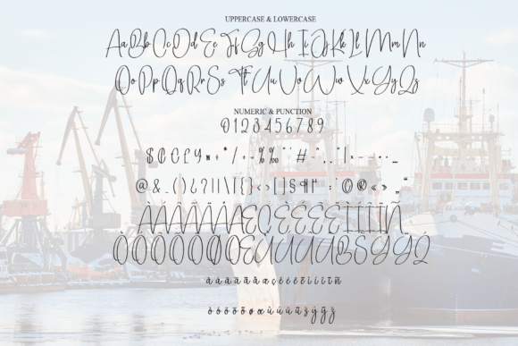 Maritime Font PNG with transparent background - Preview 6