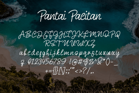 Pantai Pacitan Font PNG with transparent background - Preview 1