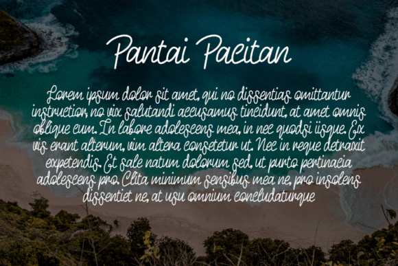 Pantai Pacitan Font PNG with transparent background - Preview 2