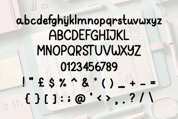 Planner Girl Font PNG with transparent background - Preview 1