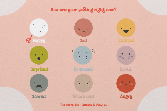 Poppy Boo Font PNG with transparent background - Preview 2