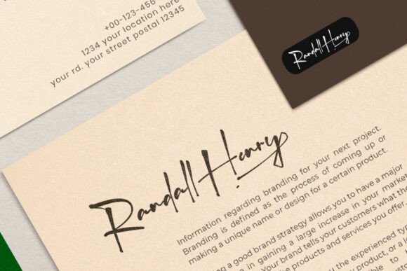 Randall Henry Font PNG with transparent background - Preview 1