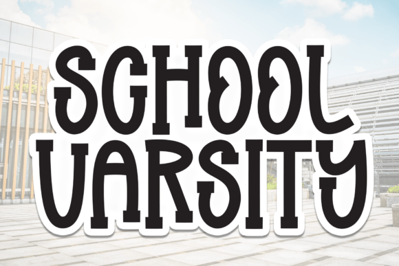 School Varsity Display Font By Misterletter.co
