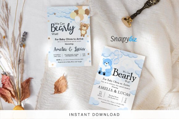 Teddy Bear Baby Shower Invitation Card
