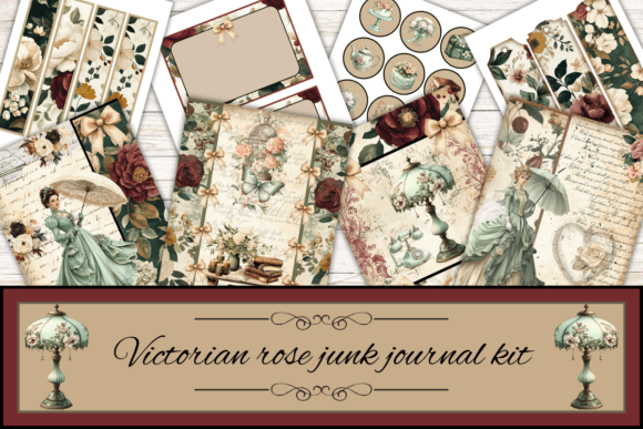 Victorian Rose Junk Journal Kit, Graphic Crafts By Shabby paper boutique