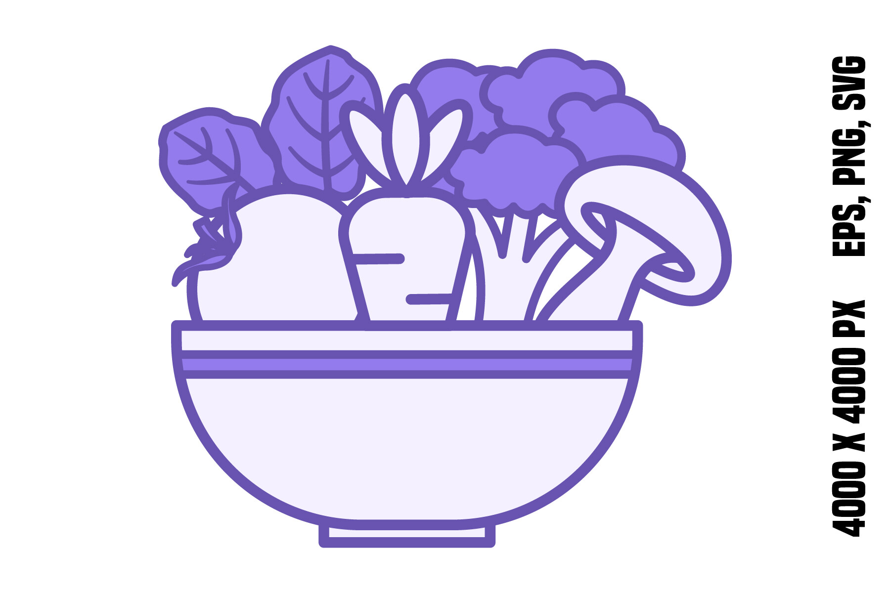 Colored Vegetarian Meal Icon Graphic by YuliDor · Creative Fabrica