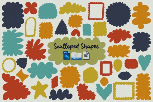 Hand Drawn Scalloped Shapes Collection