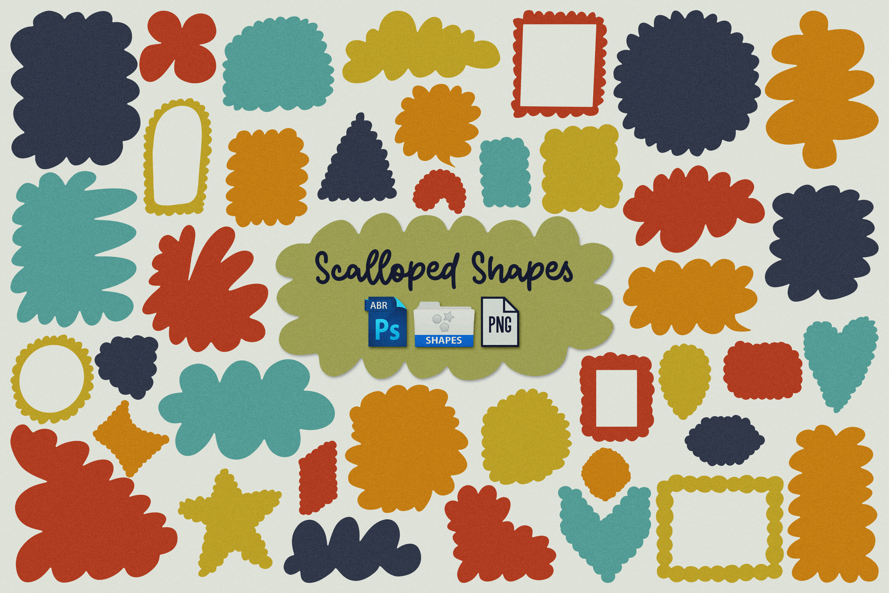 Hand Drawn Scalloped Shapes Collection