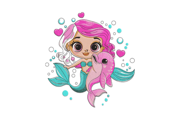 Little Mermaid and Dolphin