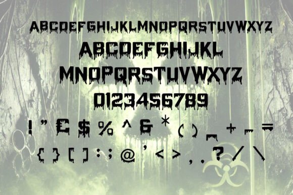 Meltdown Font PNG with transparent background - Preview 1