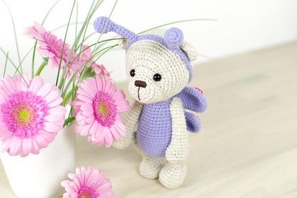 Teddy Bear in a Butterfly Costume