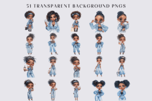 51 Black Girl Chibi PNG Clipart Graphic by Studio Glam · Creative Fabrica
