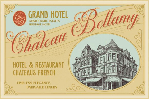 Ashenford Vintage Trio Font PNG with transparent background - Preview 1