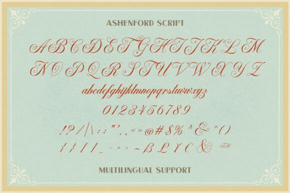 Ashenford Vintage Trio Font PNG with transparent background - Preview 6