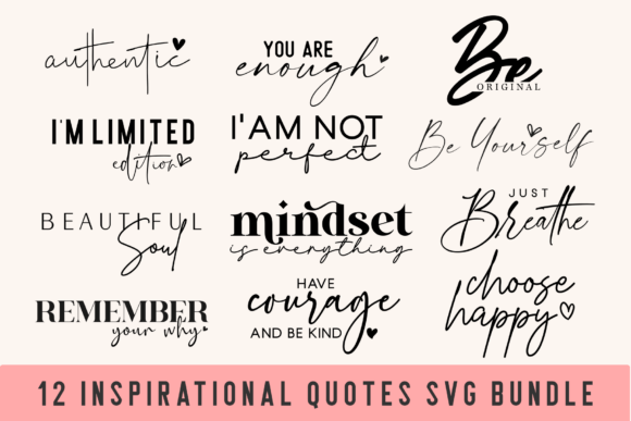 Boho Inspirational Quotes SVG BUNDLE Graphic Crafts By SitaCreative