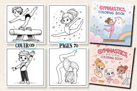 Bold & Easy Gymnastics Coloring Books