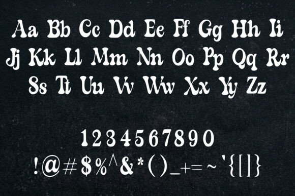 Bouncy Brush Font PNG with transparent background - Preview 1