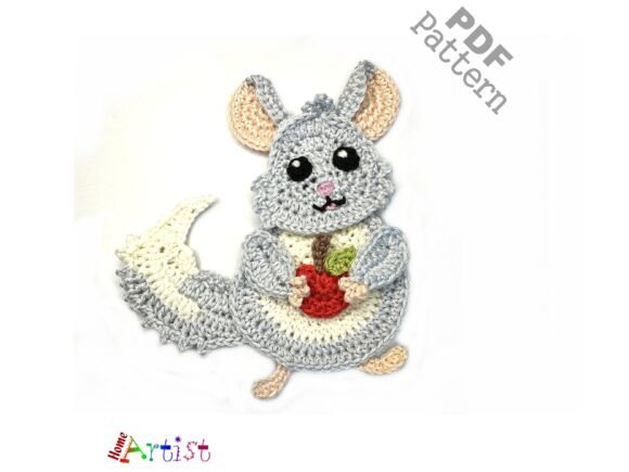 Chinchilla Crochet Applique Pattern