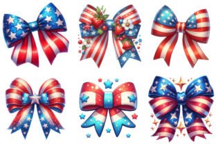 Coquette Bow 4th of July Clipart Bundle. Graphic by CitraGraphics ...