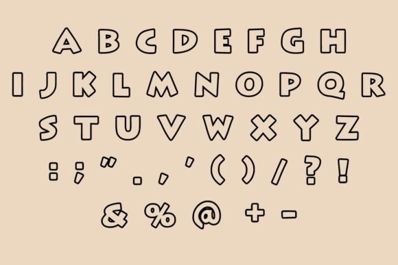 Creative Outline Font - Preview 2