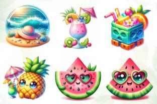 Cute Tropical Summer Clipart Graphic by Dreamshop · Creative Fabrica