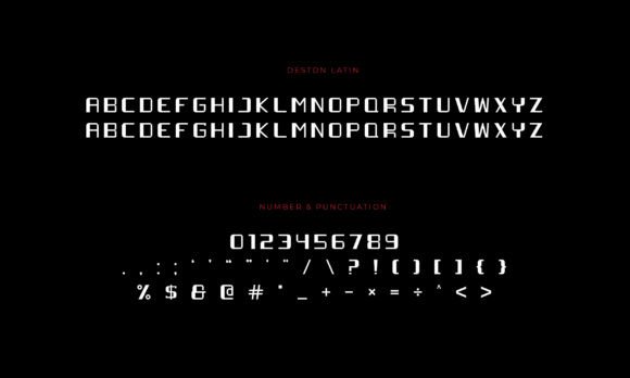 Deston Font PNG with transparent background - Preview 4