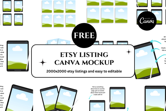 FREE! 13 Etsy Canva Mockup Graphic by FolieDesign · Creative Fabrica