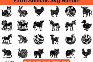 Farm Animals Svg Bundle Graphic by Creativity Designer · Creative Fabrica