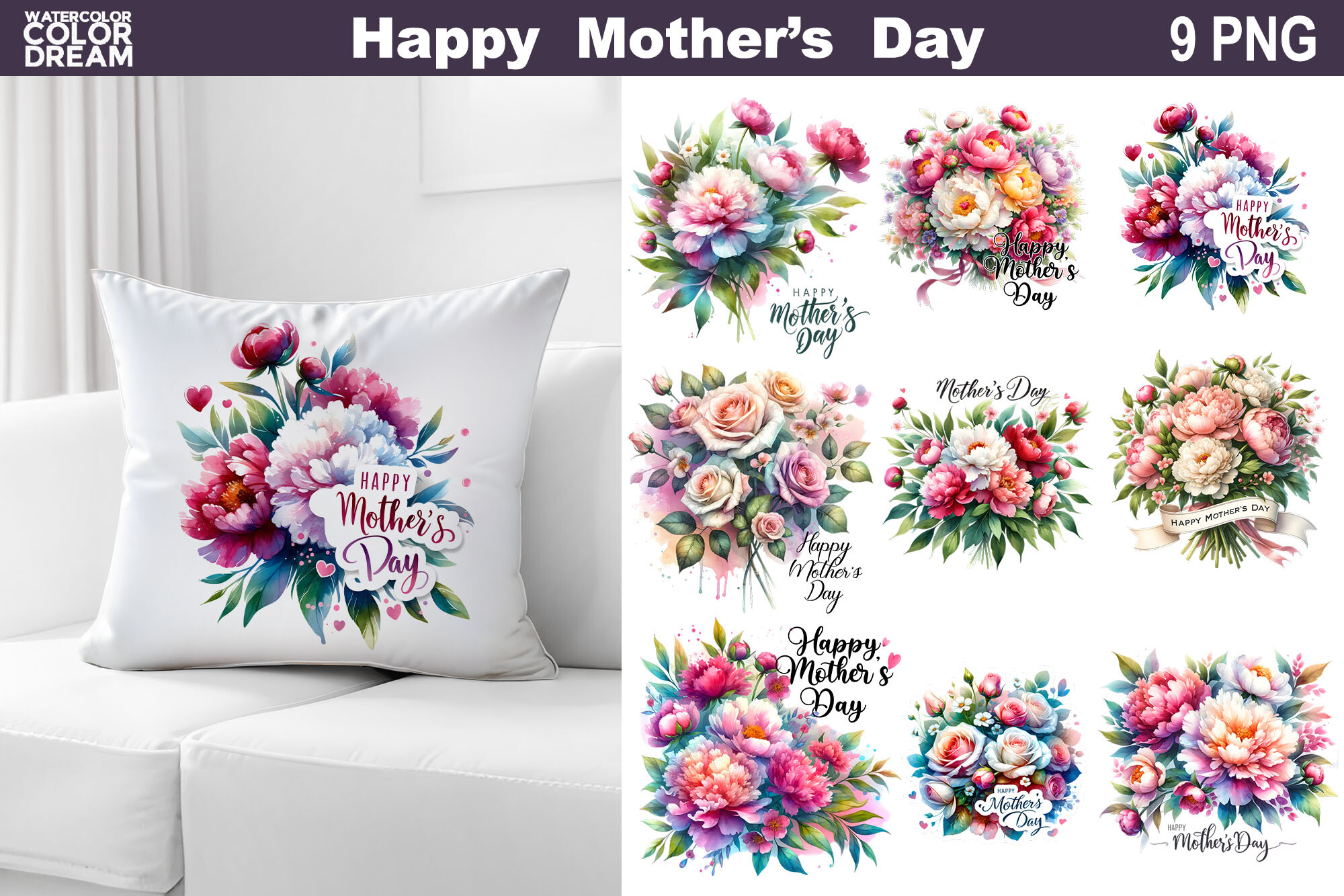 Mothers Day Sublimation Graphic by WatercolorColorDream · Creative Fabrica