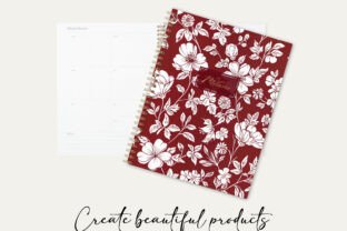 Red White Vintage Floral Chinoiserie Graphic by Visual Gypsy · Creative ...