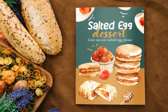 Salted Pastry Font PNG with transparent background - Preview 2