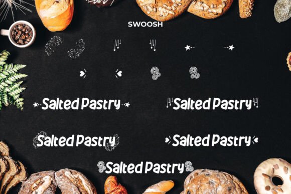 Salted Pastry Font PNG with transparent background - Preview 5