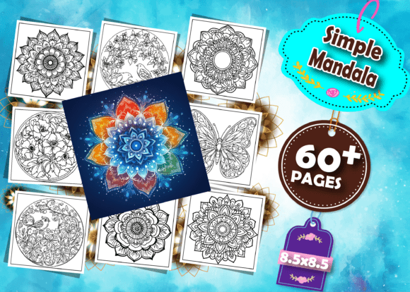 Simple Mandala Coloring Book