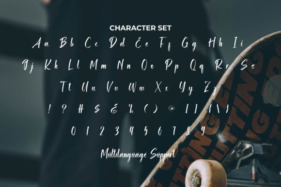Skate Boarder Font PNG with transparent background - Preview 3