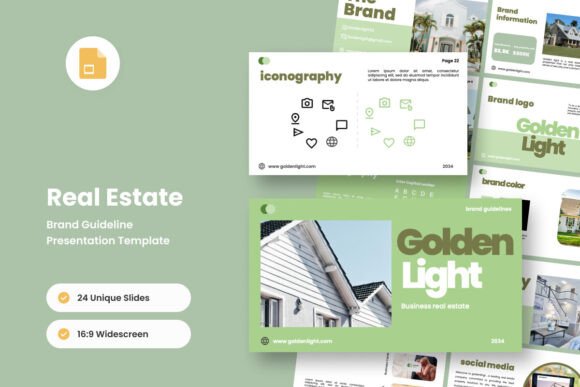 Sleek Real Estate Branding Guide Slides