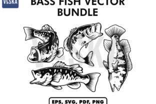 Bass Fish Vector Bundle Graphic by raulyufitraf · Creative Fabrica