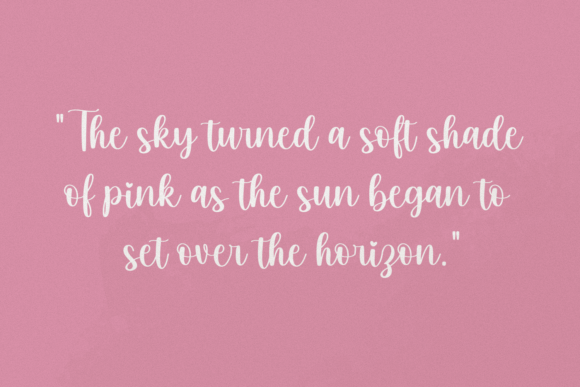 Bellapink Font PNG with transparent background - Preview 4
